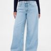 Blugi largi UltraSoft cu talie mijlocie Blugi largi UltraSoft cu talie mijlocie
