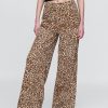 Blugi largi UltraSoft Leopard cu talie medie