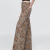 Blugi largi UltraSoft Leopard cu talie medie
