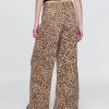 Blugi largi UltraSoft Leopard cu talie medie