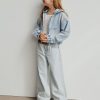 Blugi pentru copii, cu talie înaltă, cu picioare late, glezne Blugi pentru copii, cu talie înaltă, cu picioare late, glezne