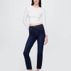 Blugi slim vintage cu talie mare Blugi slim vintage cu talie mare
