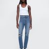 Blugi slim vintage cu talie mare Blugi slim vintage cu talie mare