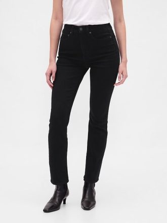 Blugi slim vintage cu talie mare