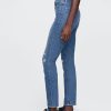 Blugi slim vintage cu talie mare Blugi slim vintage cu talie mare