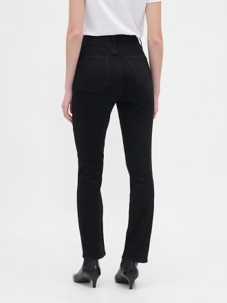 Blugi slim vintage cu talie mare