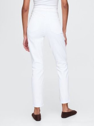 Blugi slim vintage cu talie mare