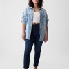 Blugi slim vintage cu talie mare Blugi slim vintage cu talie mare
