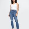 Blugi slim vintage cu talie mare Blugi slim vintage cu talie mare