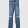 Blugi slim vintage cu talie mare Blugi slim vintage cu talie mare
