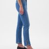 Blugi slim vintage cu talie medie