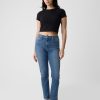 Blugi slim vintage cu talie medie