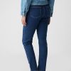 Blugi slim vintage cu talie medie