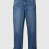 Blugi slim vintage cu talie medie
