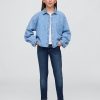 Blugi super skinny pentru copii cu talie medie