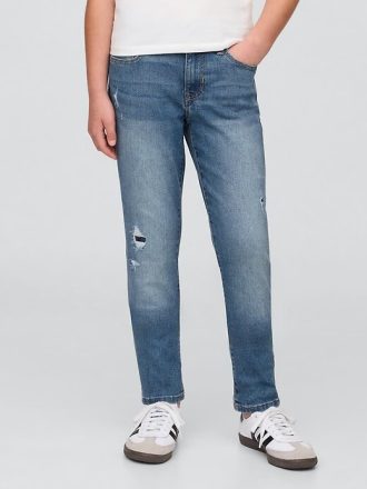 Blugi super skinny pentru copii cu talie medie