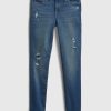 Blugi super skinny pentru copii cu talie medie