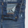 Blugi super skinny pentru copii cu talie medie