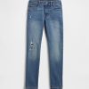 Blugi super skinny pentru copii cu talie medie