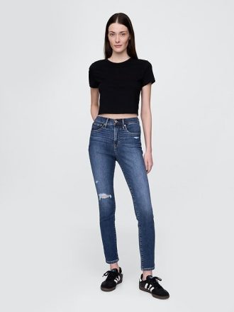 Blugi True Skinny cu talie mare