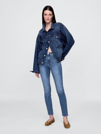 Blugi True Skinny cu talie mare