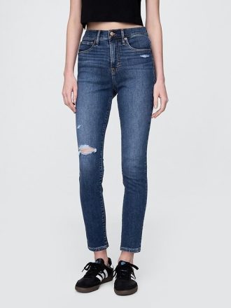 Blugi True Skinny cu talie mare