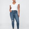 Blugi True Skinny cu talie mare Blugi True Skinny cu talie mare