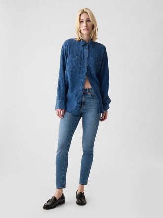 Blugi True Skinny cu talie medie