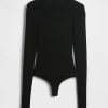 Body cu pulover cu coaste transparente Body cu pulover cu coaste transparente