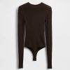Body cu pulover cu coaste transparente Body cu pulover cu coaste transparente
