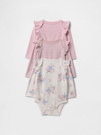 Body din bumbac organic Baby First Favorites (pachet de 3)