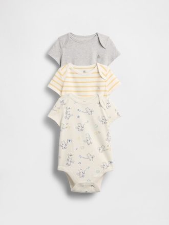 Body din bumbac organic Baby First Favorites (pachet de 3)