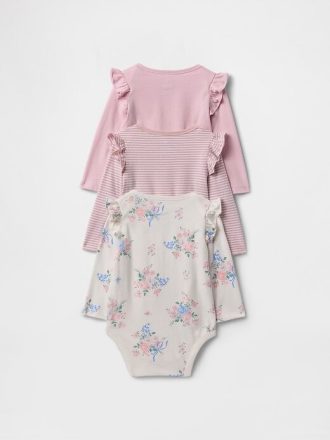Body din bumbac organic Baby First Favorites (pachet de 3)