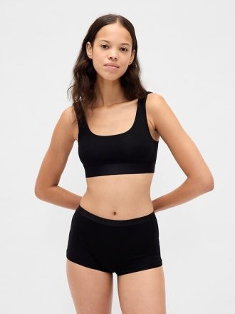 Bralette cu logo Gap din bumbac elastic organic