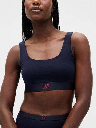Bralette cu logo Gap din bumbac elastic organic