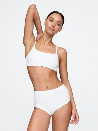 Bralette din bumbac elastic organic