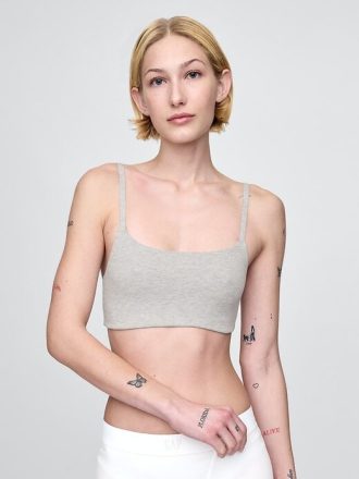 Bralette din bumbac elastic organic