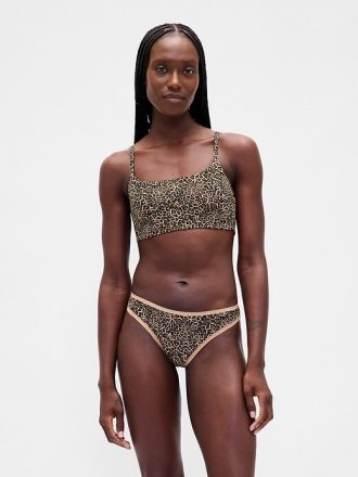 Bralette din bumbac elastic organic