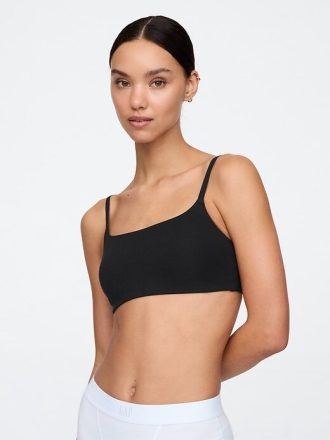Bralette din bumbac elastic organic