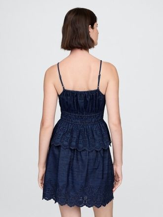 Camis din denim cu ochi fumuri