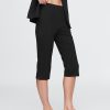 Capris dublu din tricot cu talie mare