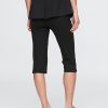 Capris dublu din tricot cu talie mare