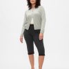 Capris dublu din tricot cu talie mare