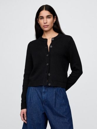Cardigan 100% bumbac cu decolteu