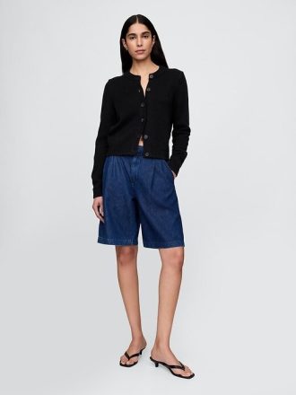 Cardigan 100% bumbac cu decolteu