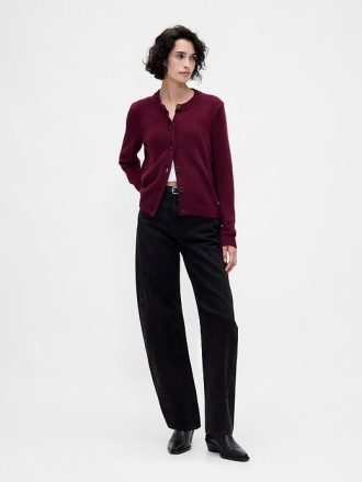 Cardigan 100% bumbac cu decolteu