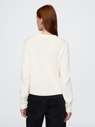 Cardigan 100% bumbac cu decolteu