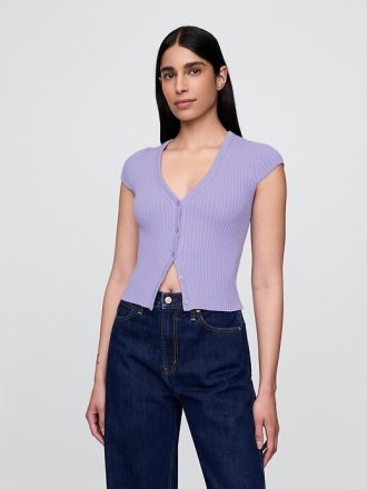 Cardigan cu coaste decupate
