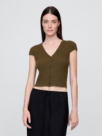 Cardigan cu coaste decupate