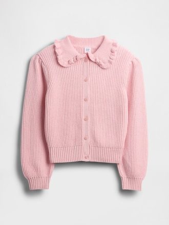 Cardigan cu guler cu volane pentru copii